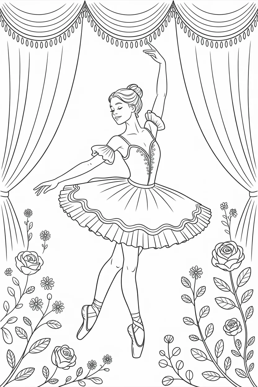 ballerina coloring pages free printable