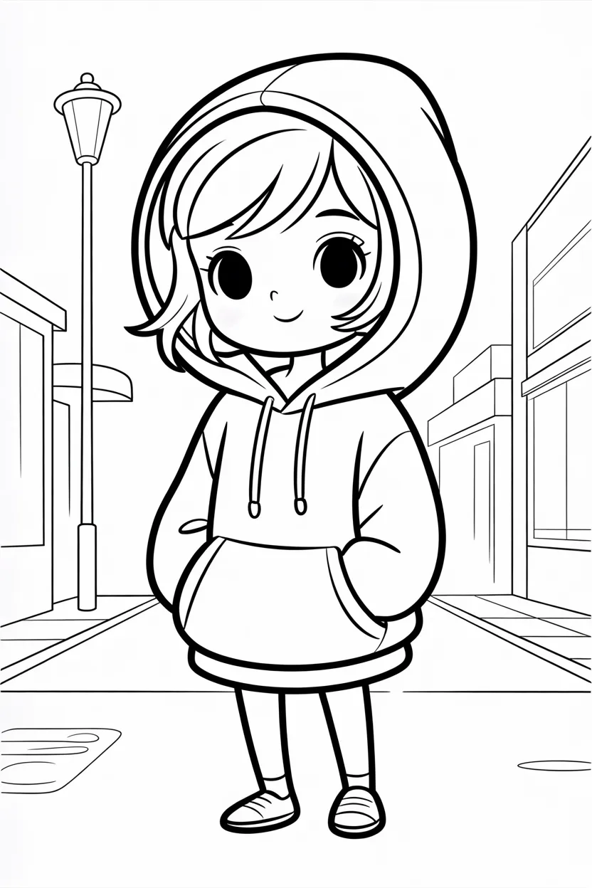 cute anime-style girl coloring pages free printable