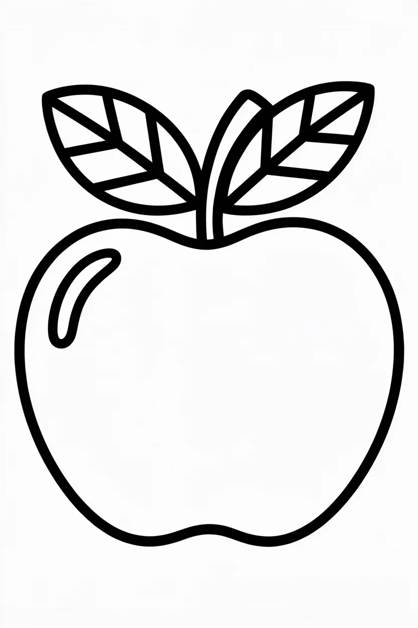 5 Apple coloring pages free printable