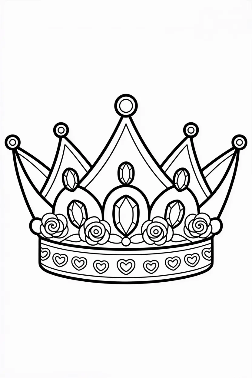 Royal crown coloring pages free printable
