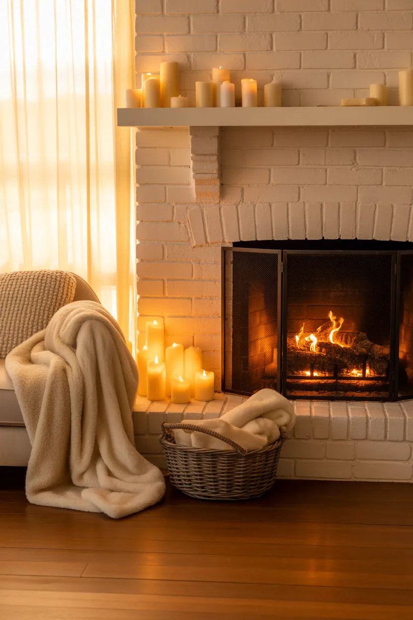 White Brick Fireplace Ideas