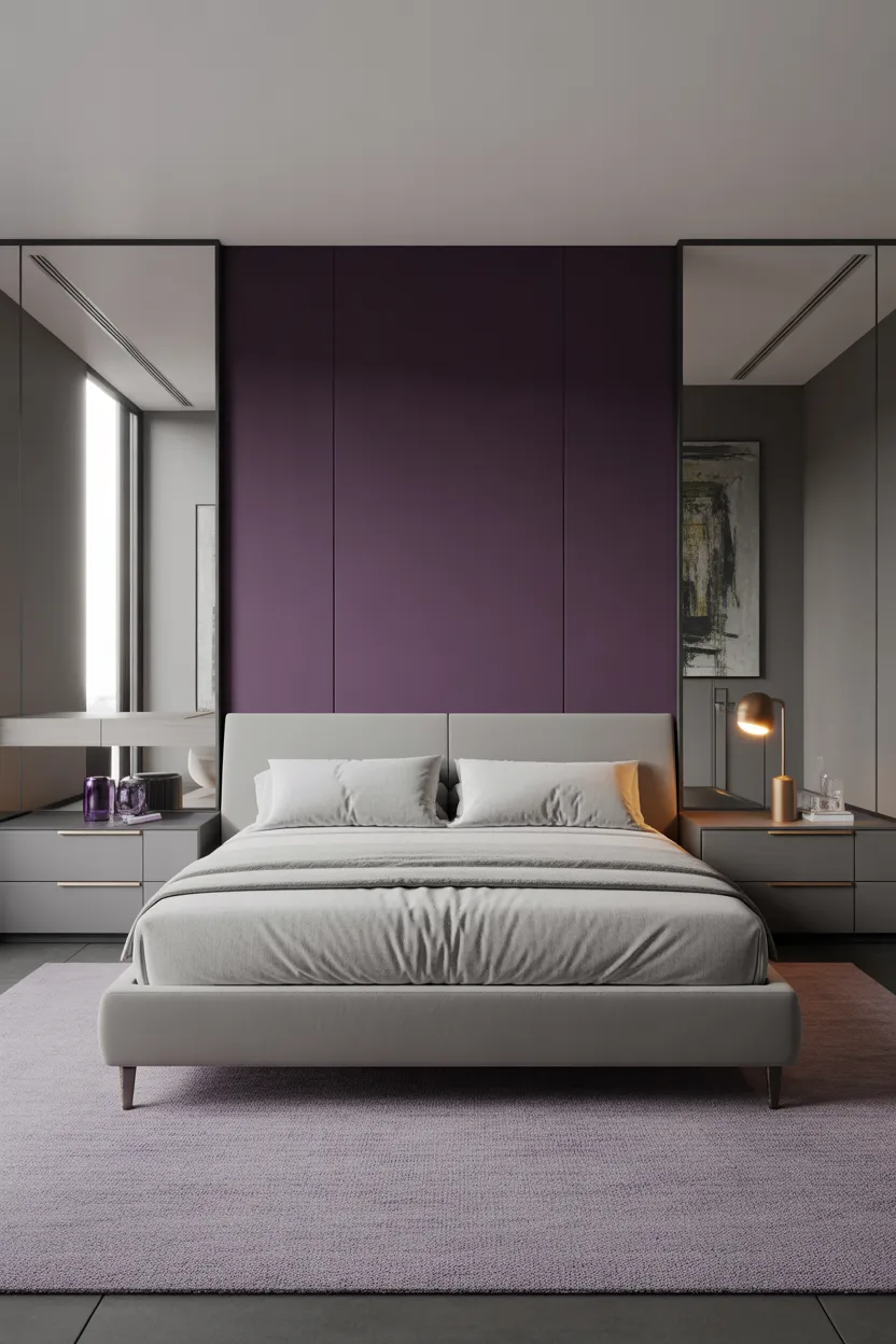 Purple Gray Bedroom Ideas