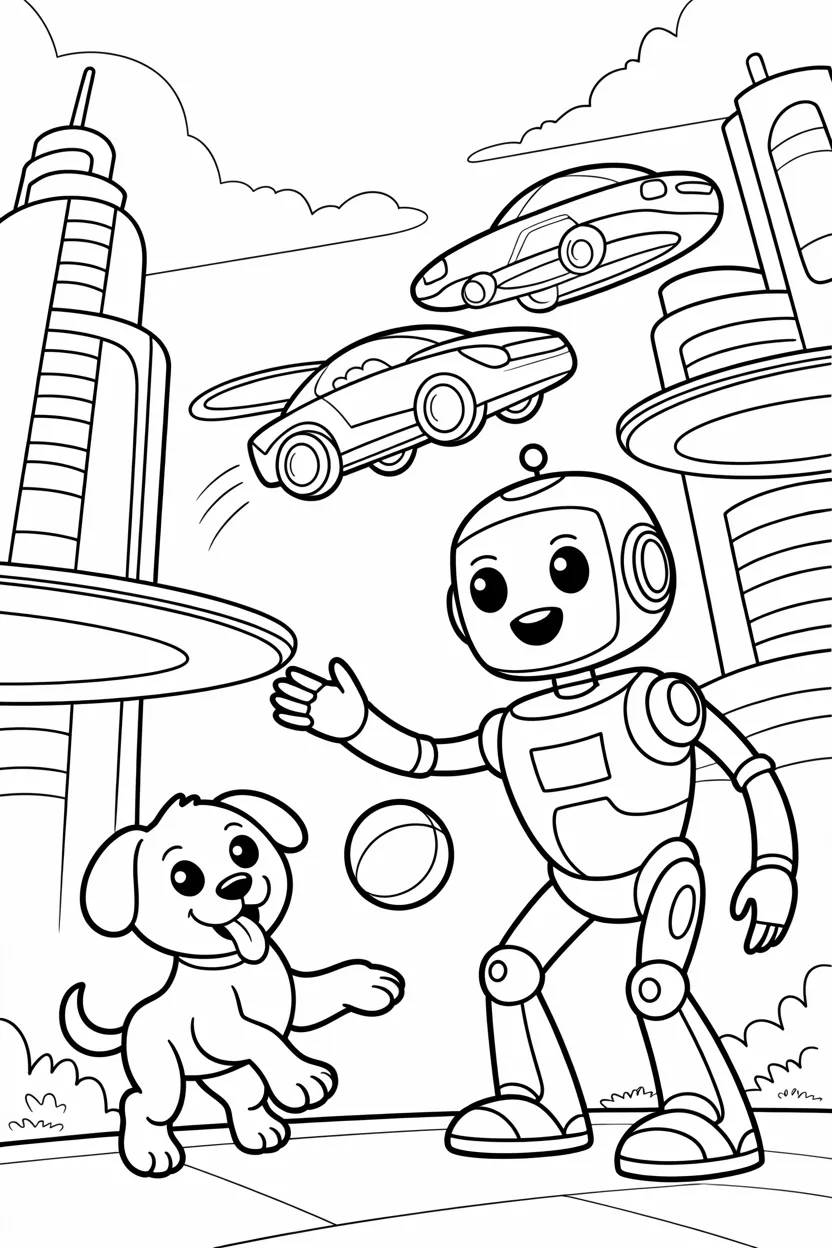 Robot coloring pages free printable