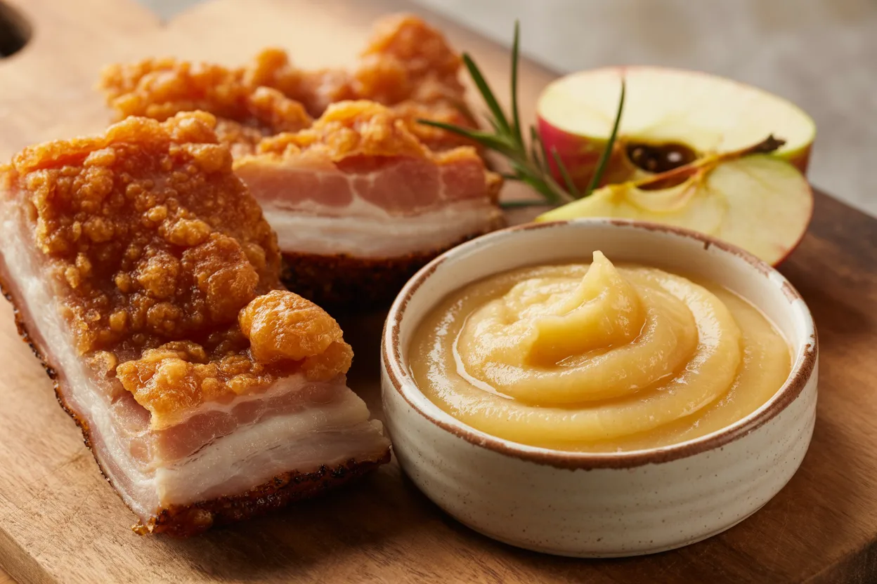 Best Pork Crackling with Apple Sauce Near Me