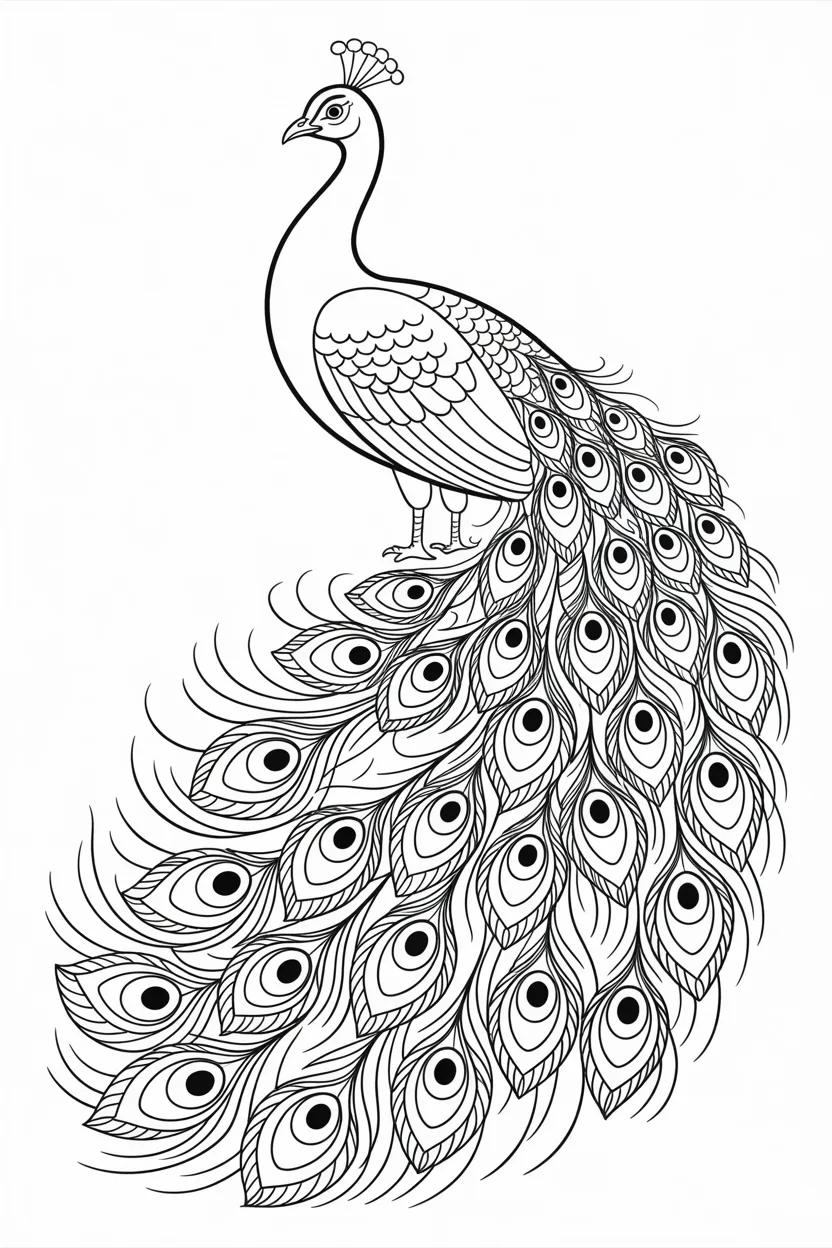 peacock coloring pages free printable