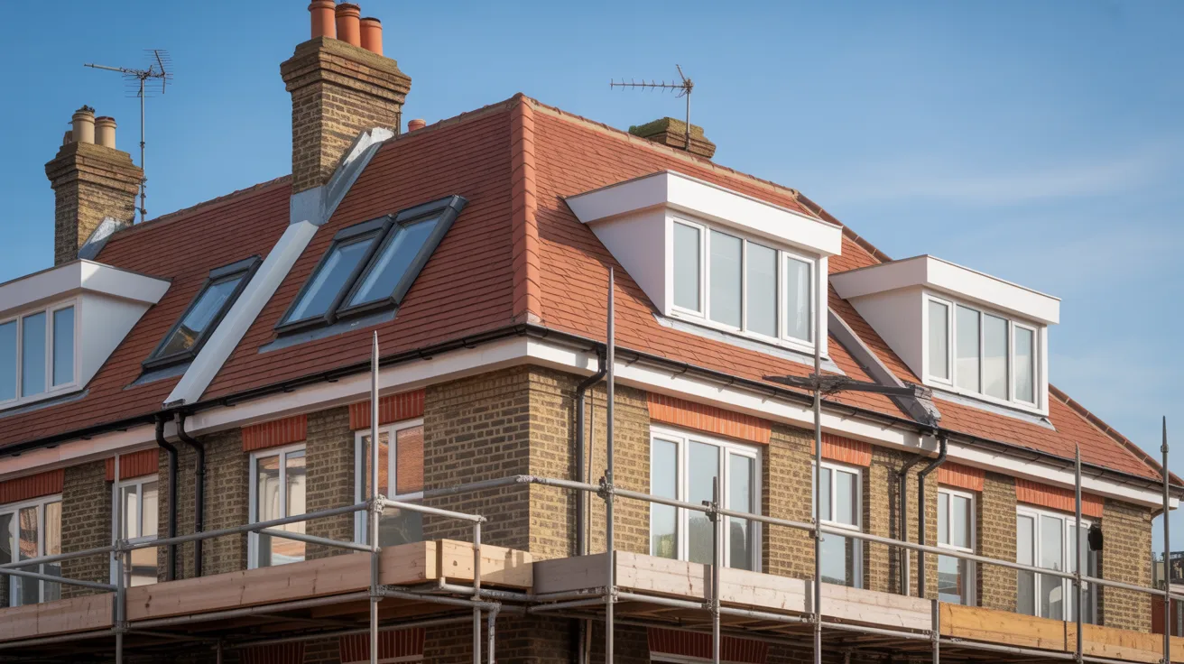 Flat roof single-storey extension with large glazed doors on a London Victorian terrace