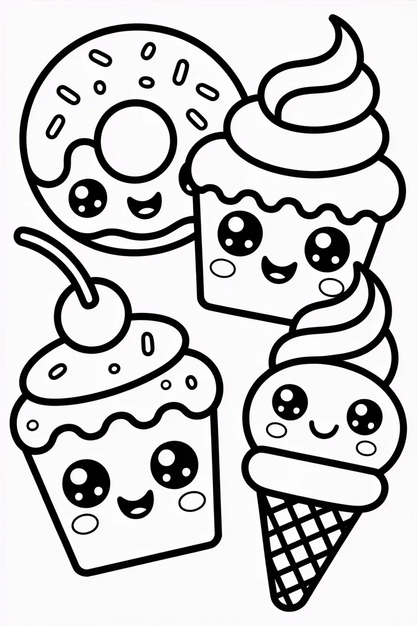 desserts coloring pages free printable