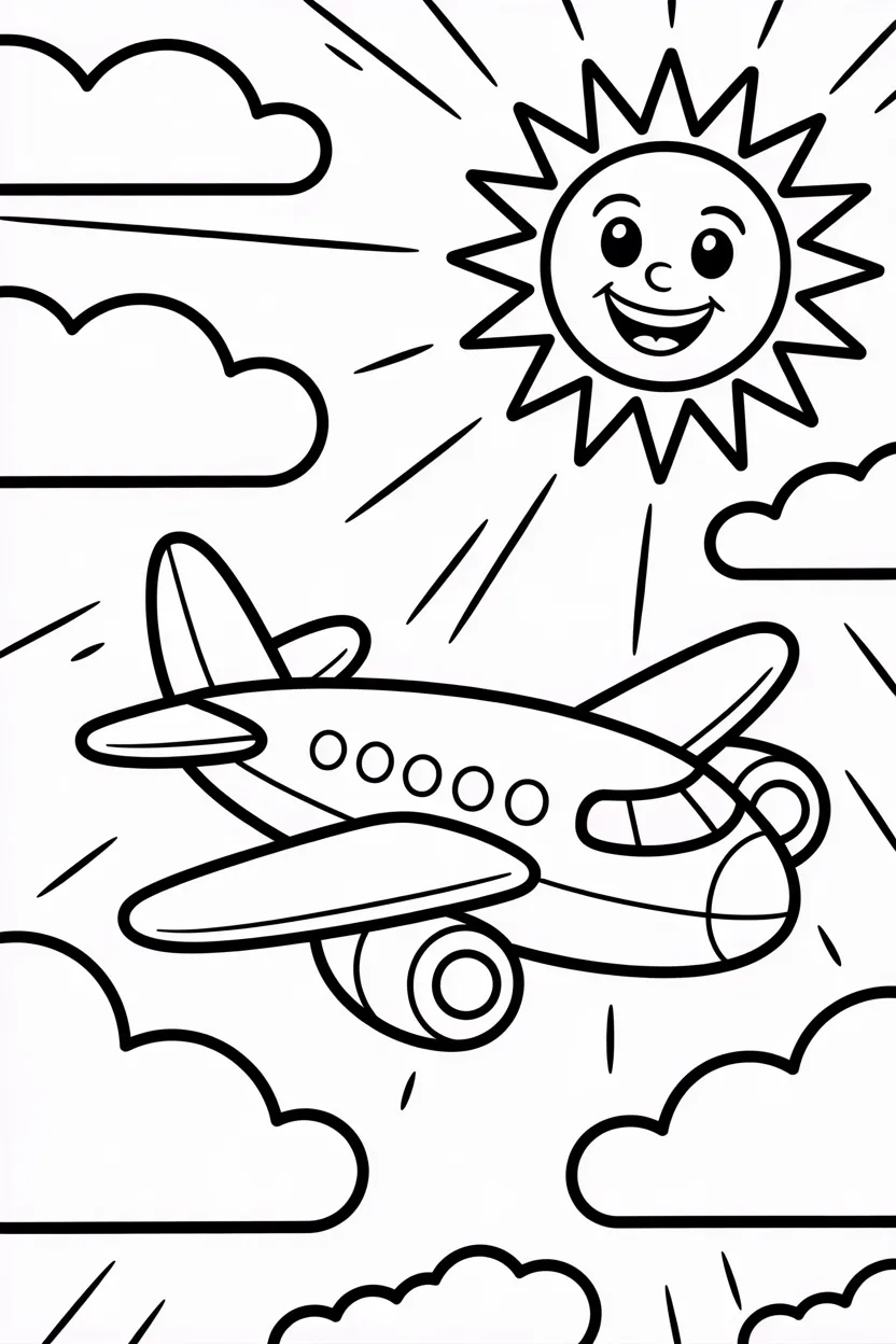 Airplane coloring pages free printable