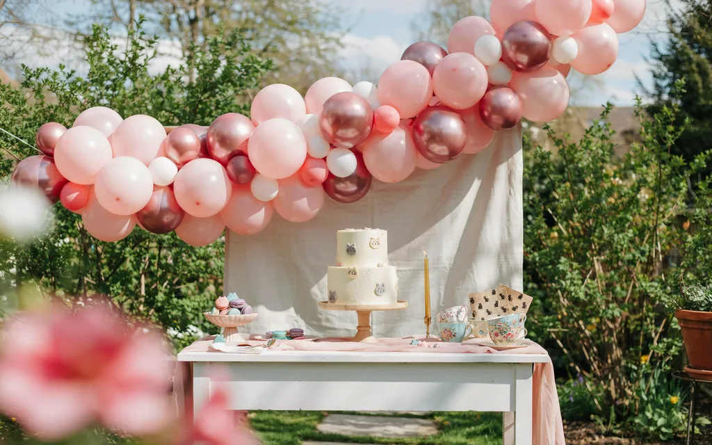 Outdoor Pink Arch