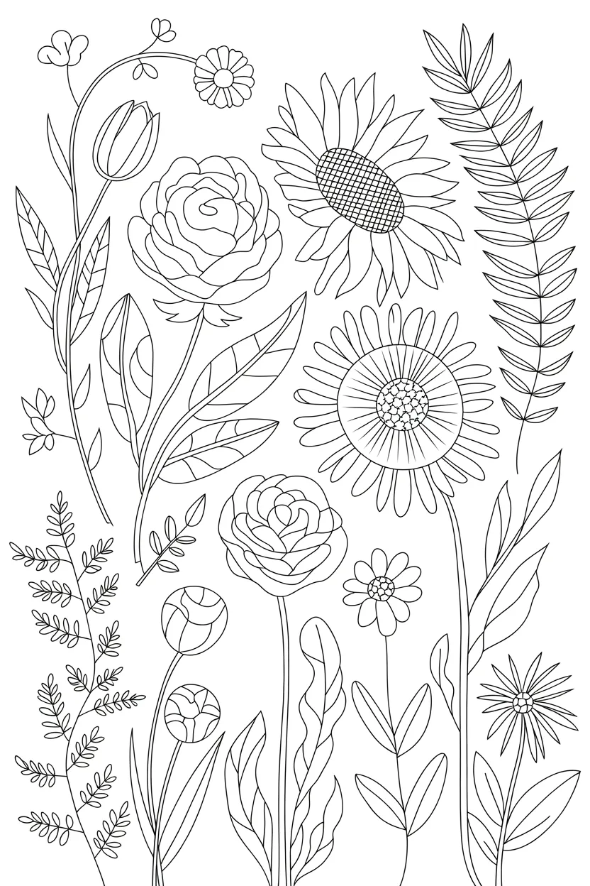 Plants coloring pages