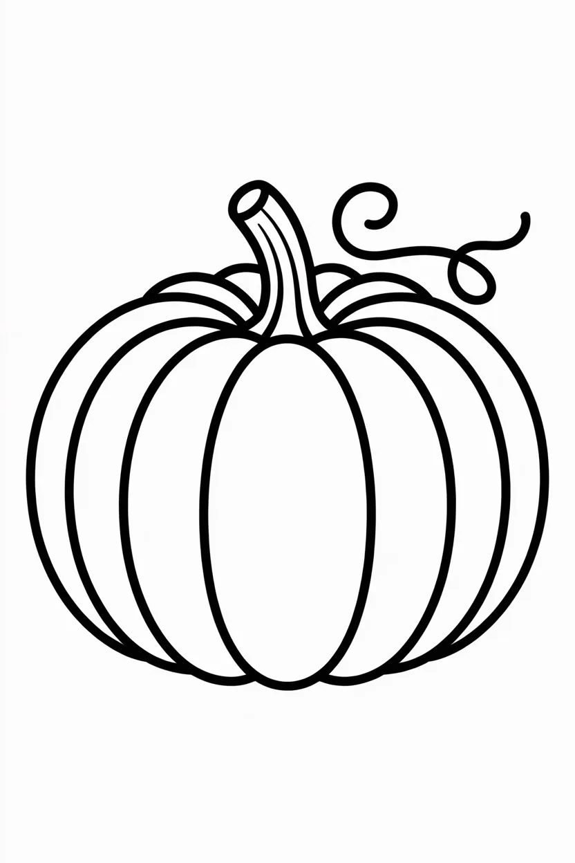 5 Pumpkin coloring pages free printable