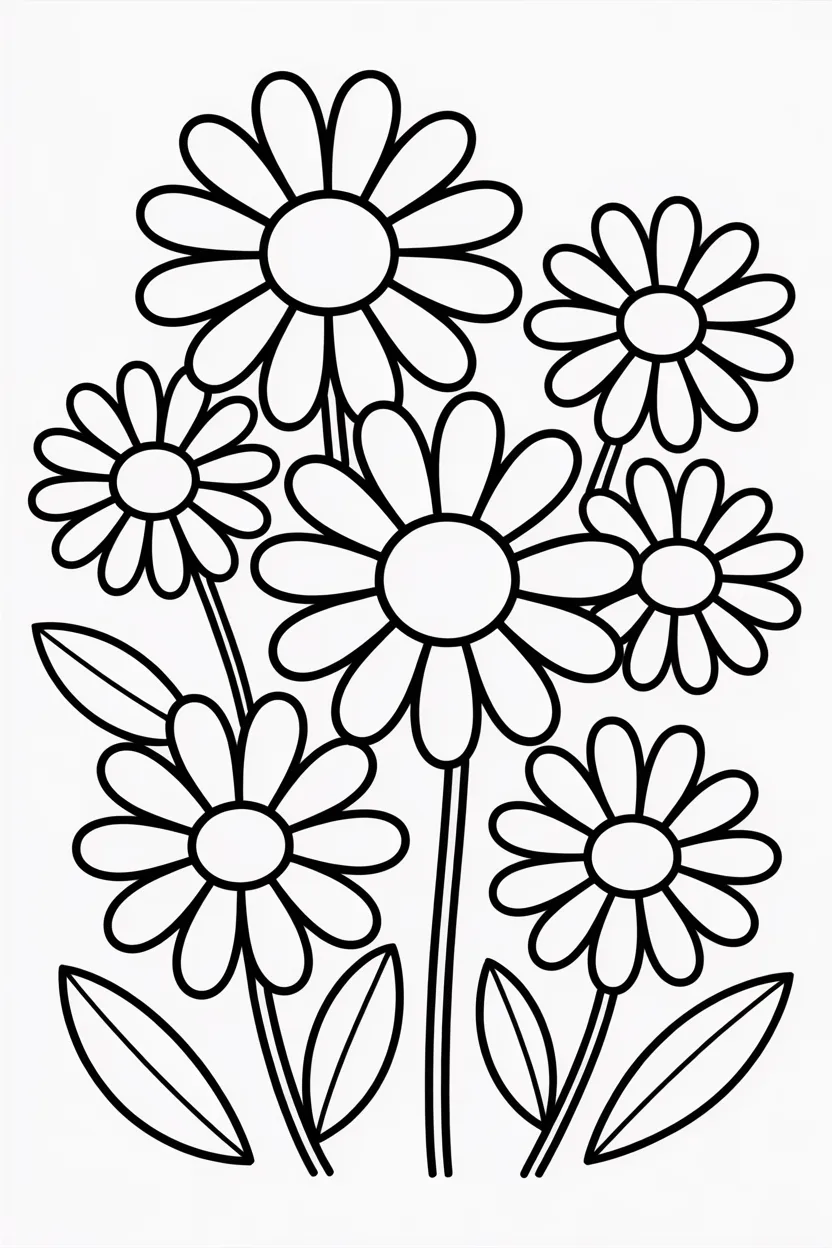daisy flowers coloring pages 5 free printable