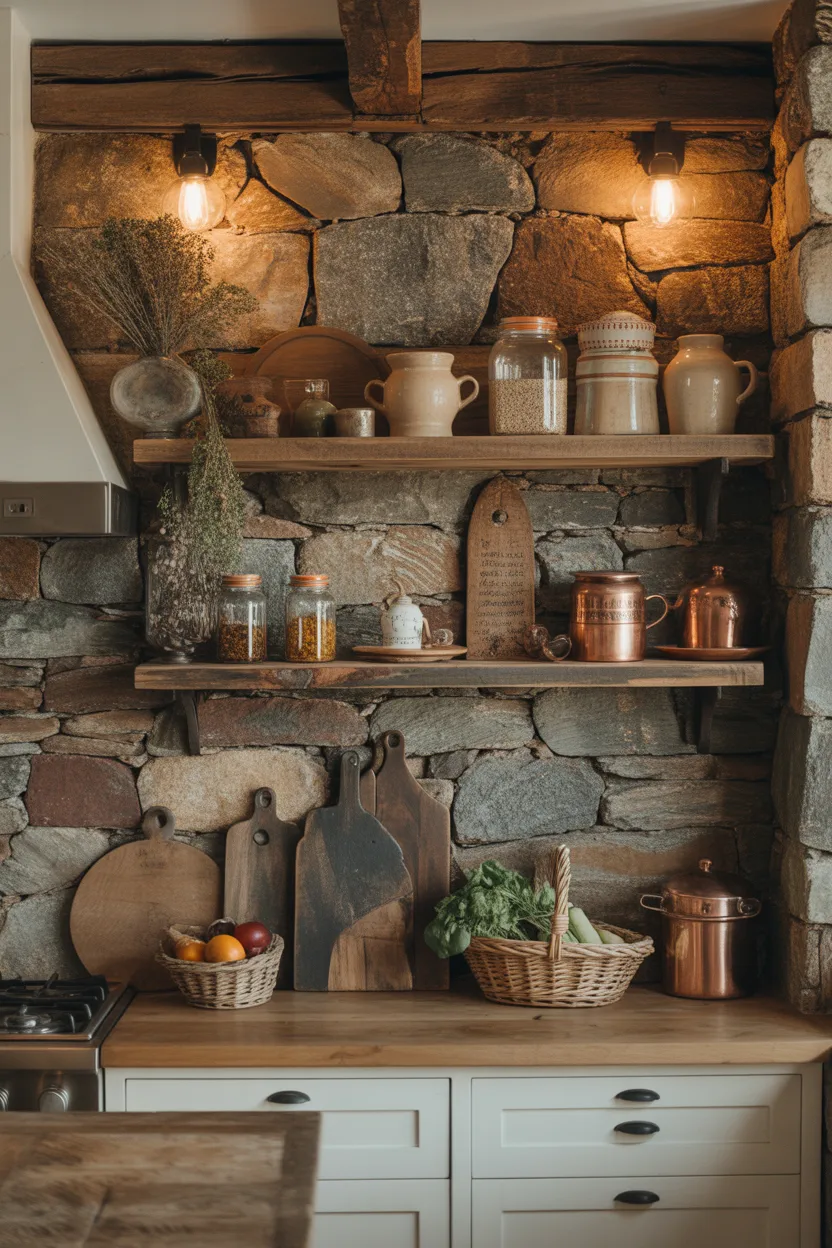Stone Wall Kitchen Ideas for a Rustic & Modern Look (2026)