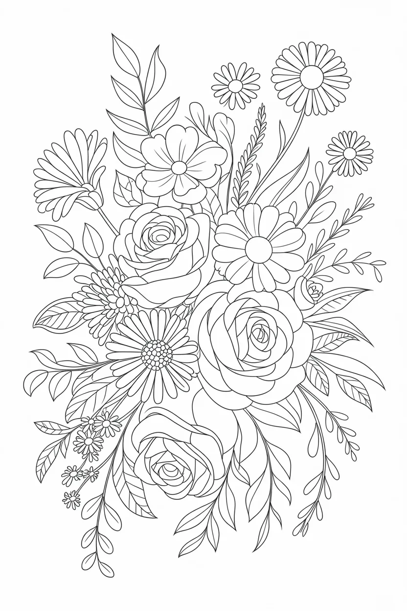 flowers coloring pages