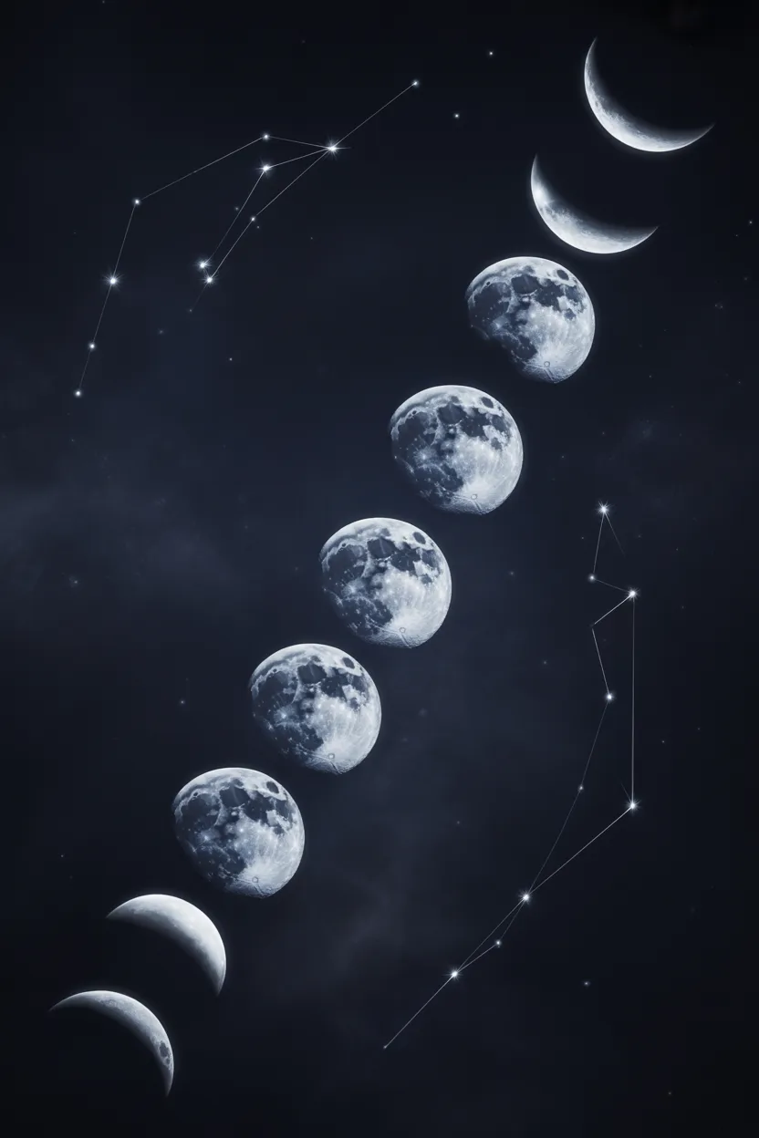 moon phases wallpaper