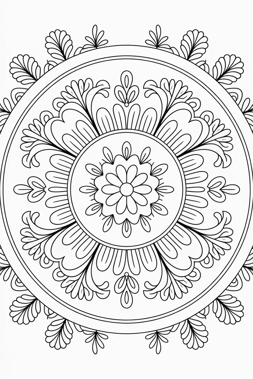 mandala floral coloring pages free printable