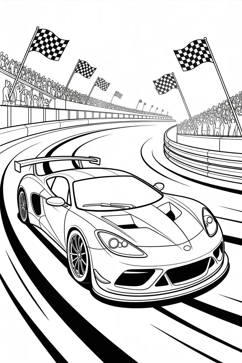 racing cars coloring pages free printable