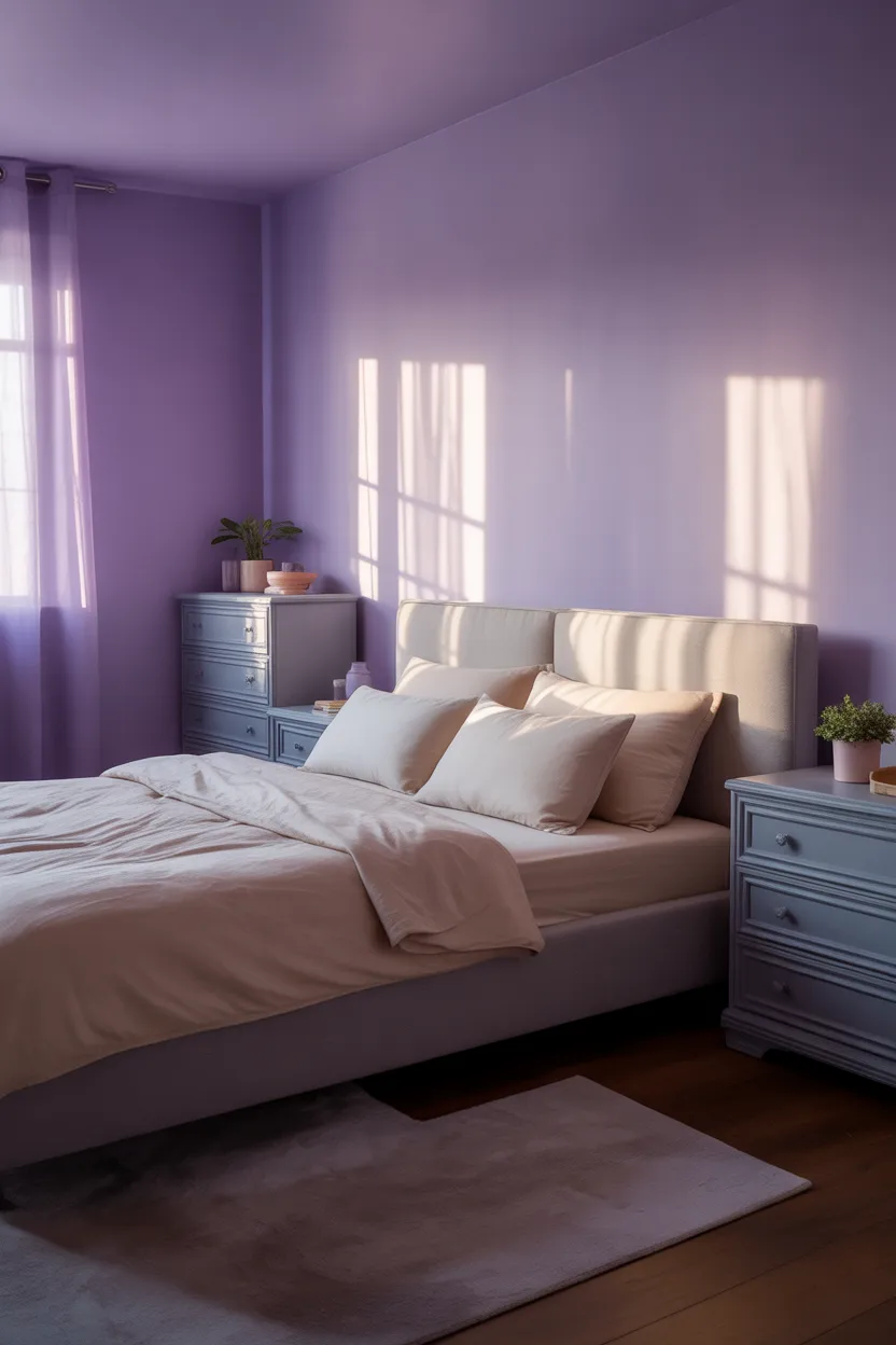 Purple Gray Bedroom Ideas