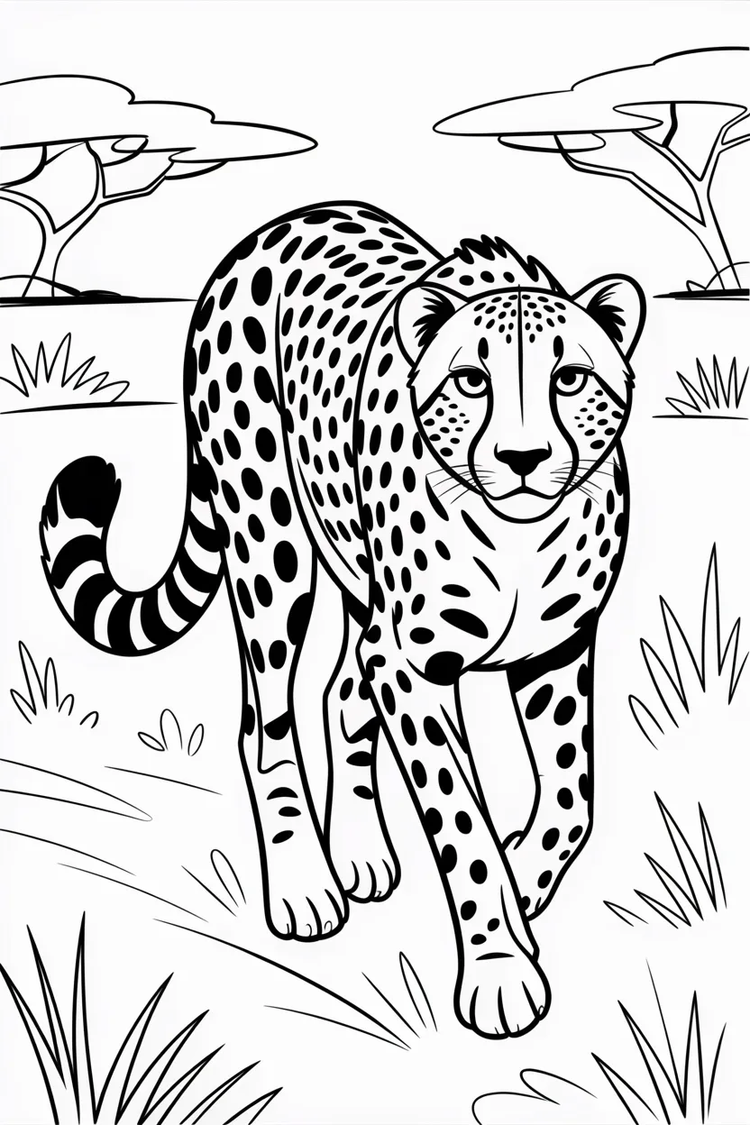 Cheetah coloring pages free printable