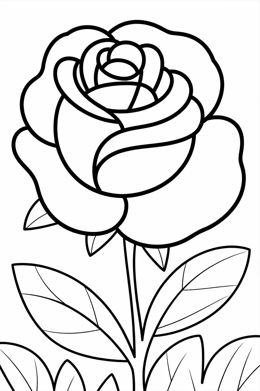 Rose flowers coloring pages