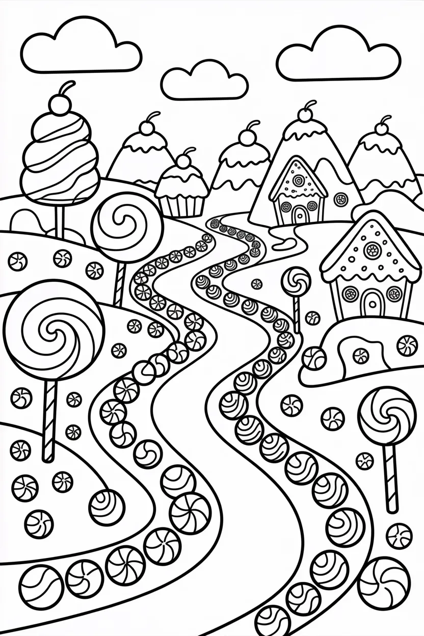 8 Candyland coloring pages free printable