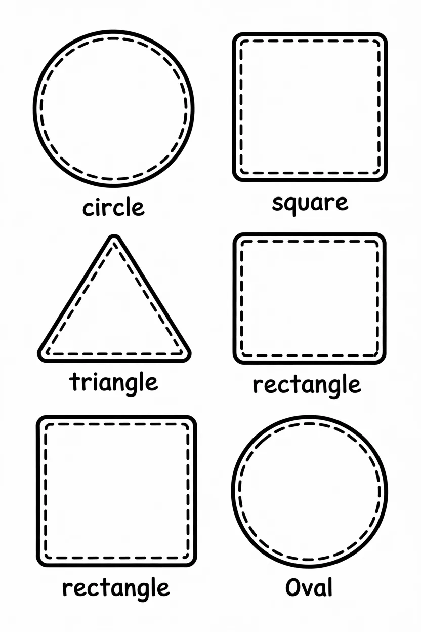 shapes coloring pages free printable