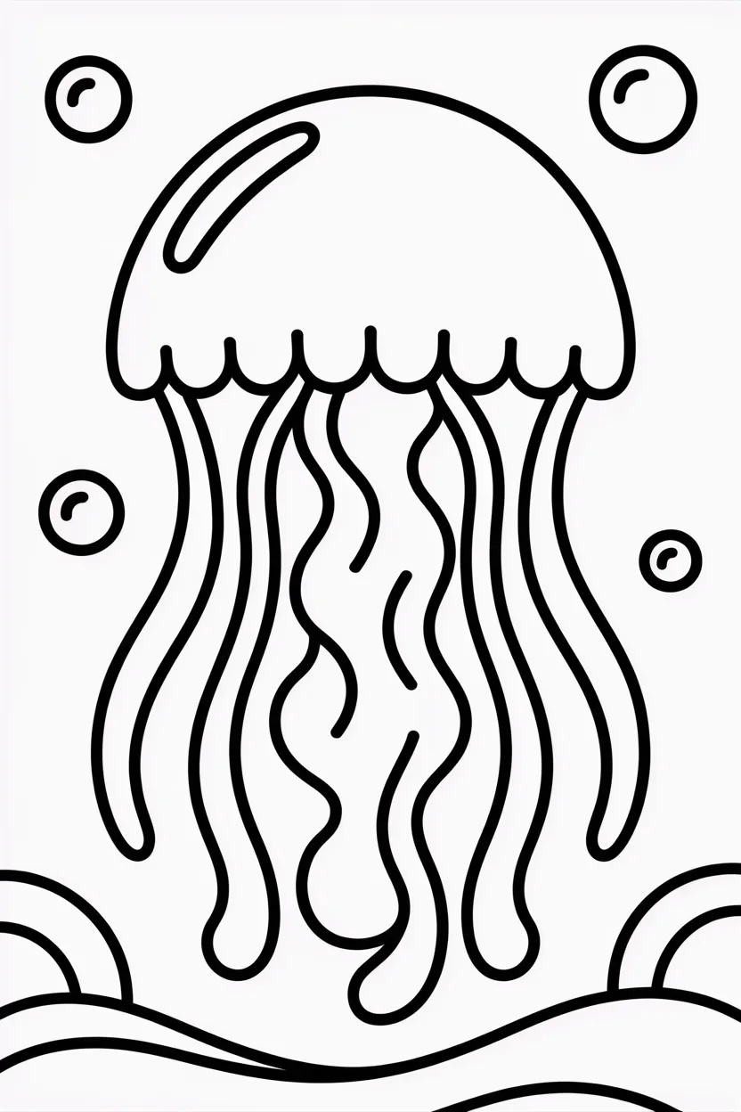 5 Jelly fish coloring pages free printable