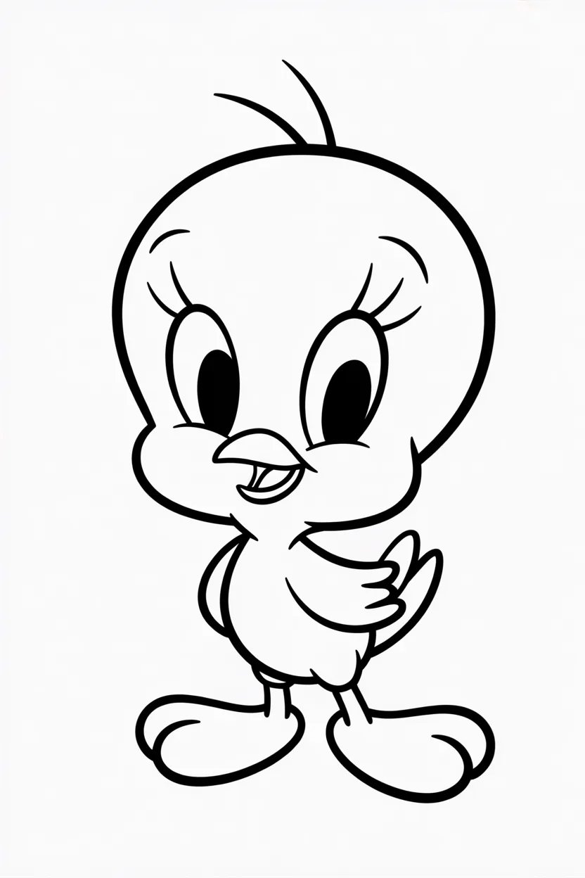 4 Tweety coloring pages free printable