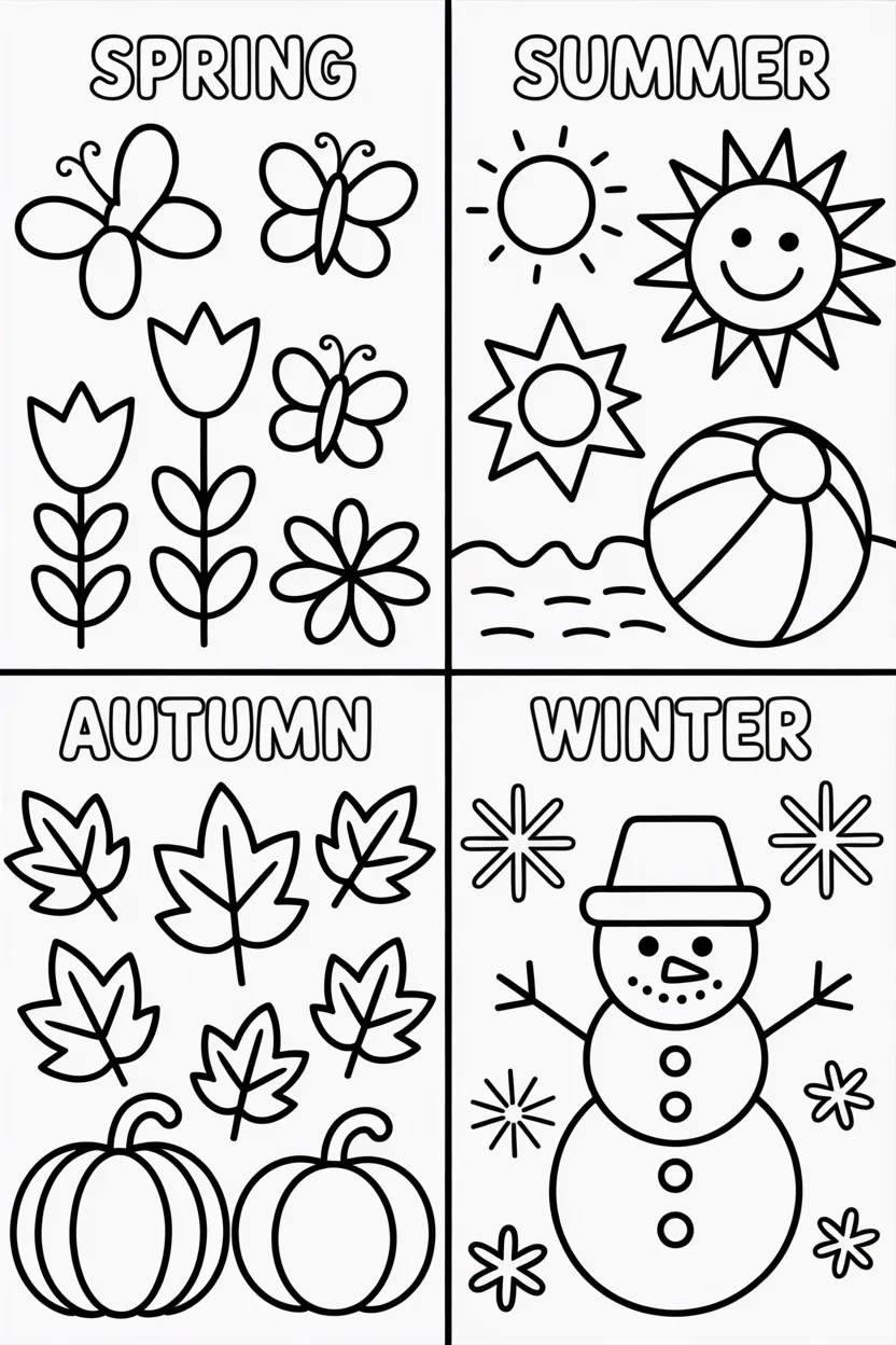 Season coloring pages