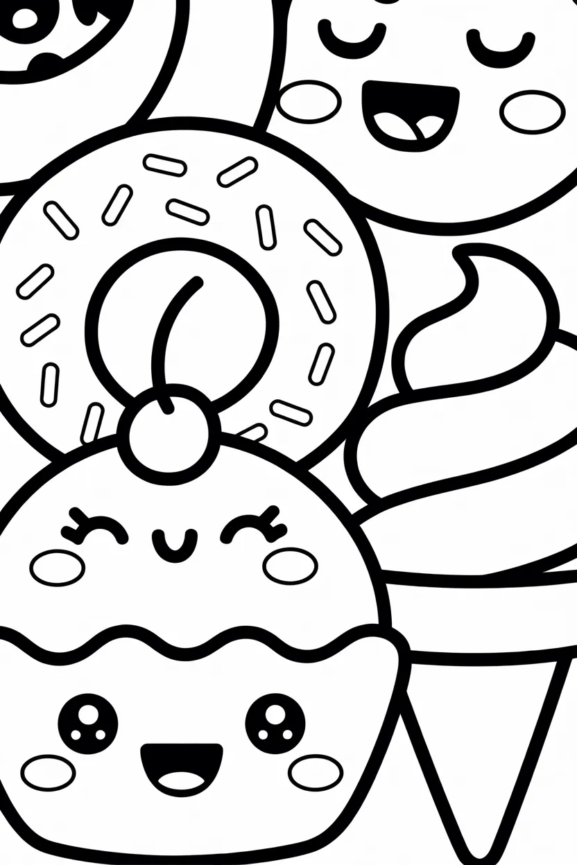 desserts coloring pages free printable