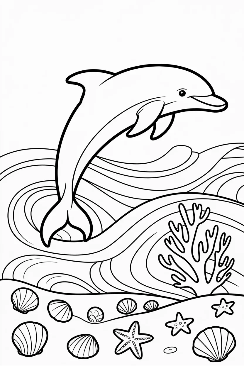 cute dolphin coloring pages free printable