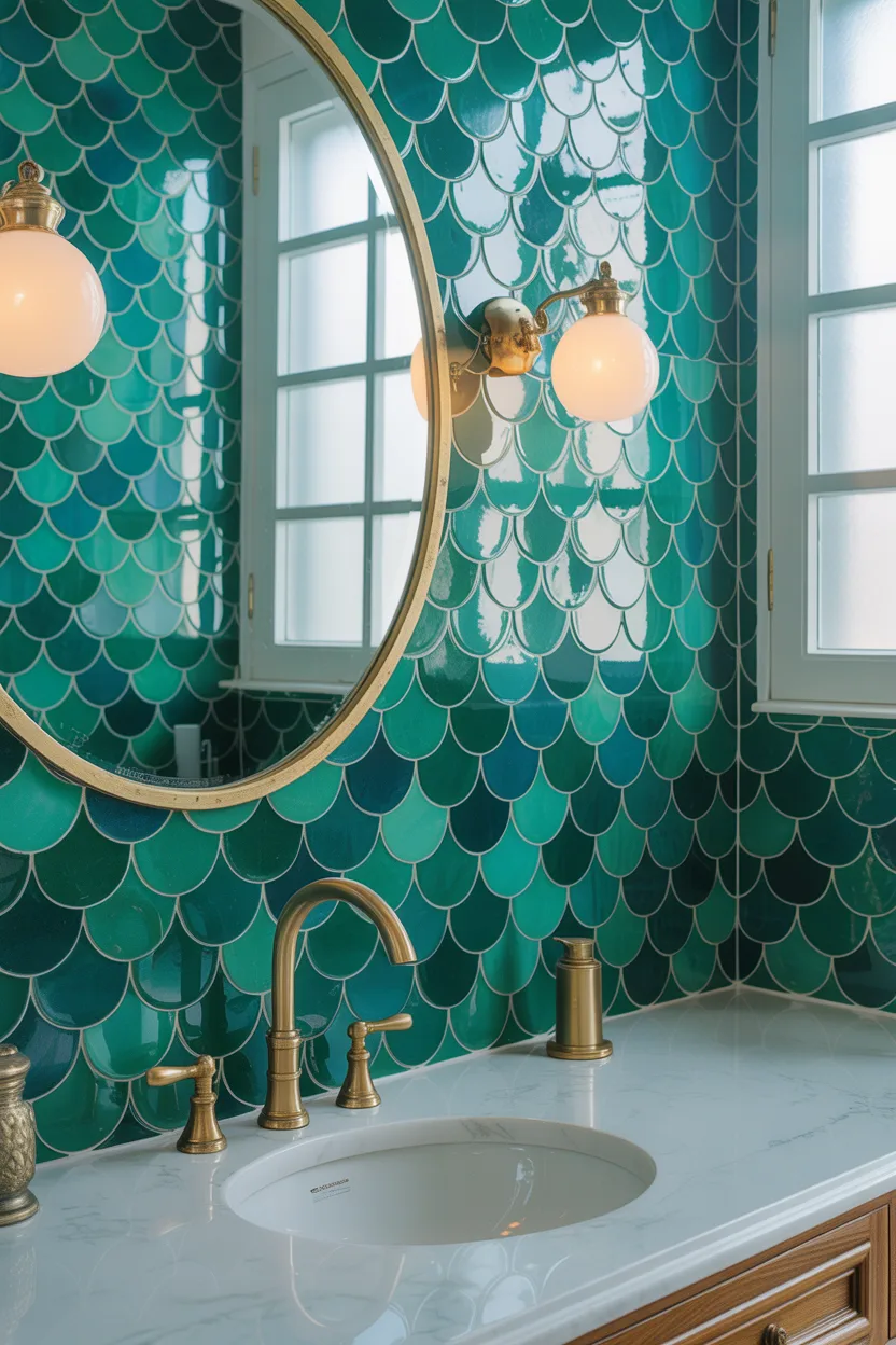 Mermaid Tile Bathroom Ideas
