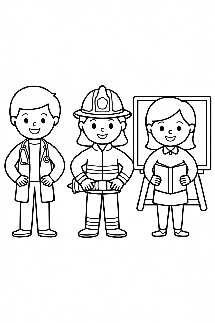 community helpers coloring pages free printable