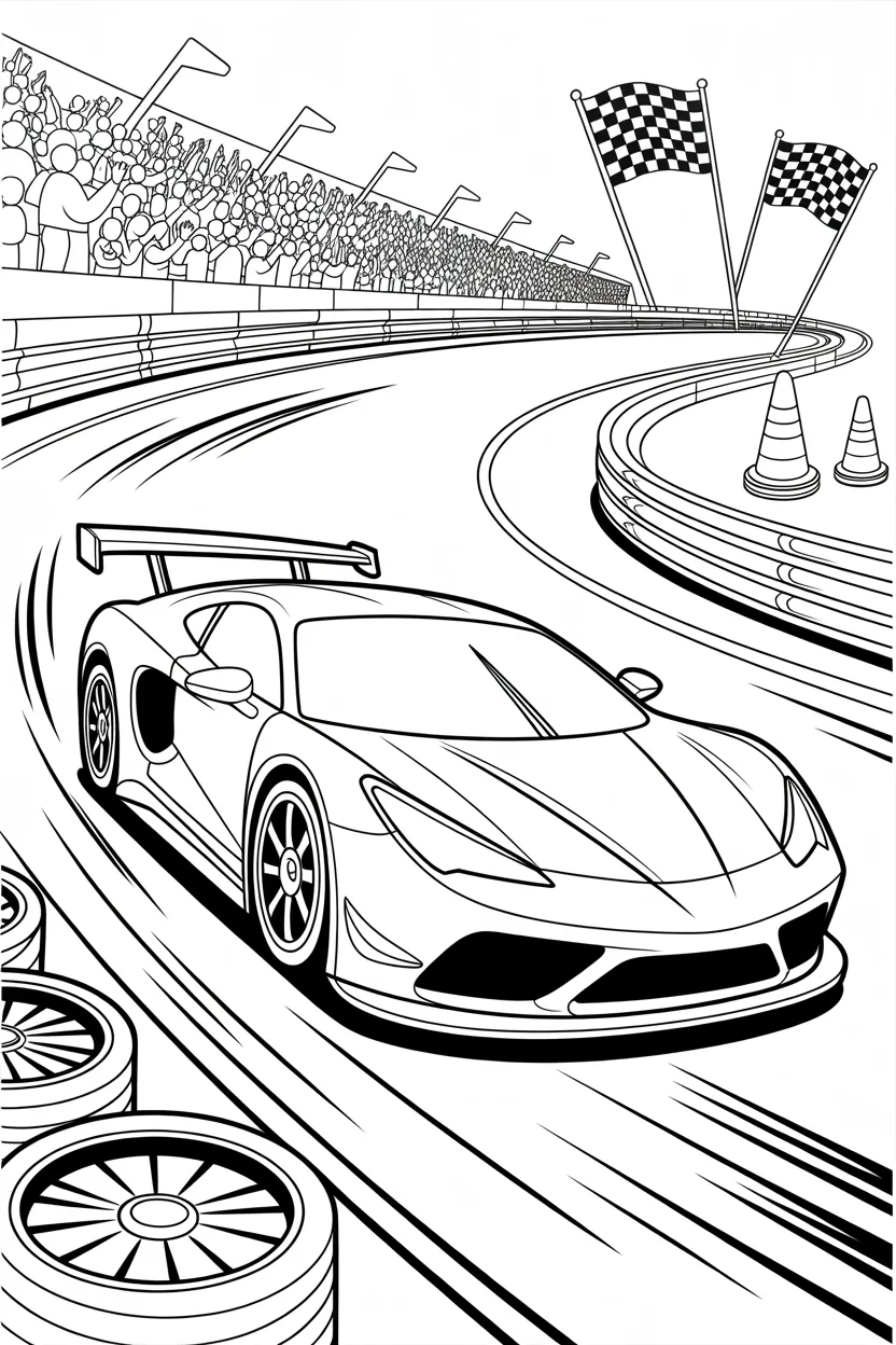 racing cars coloring pages free printable