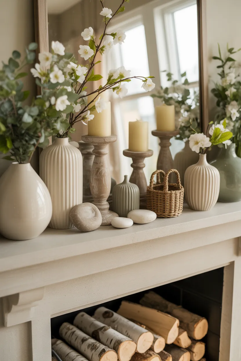 Spring Mantle Decor Ideas