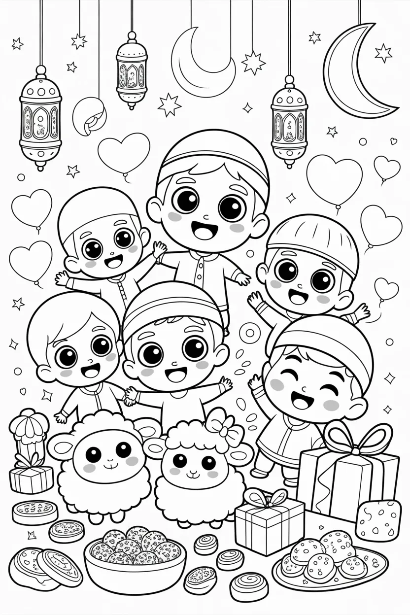 5 Eid ul Adha coloring pages free printable