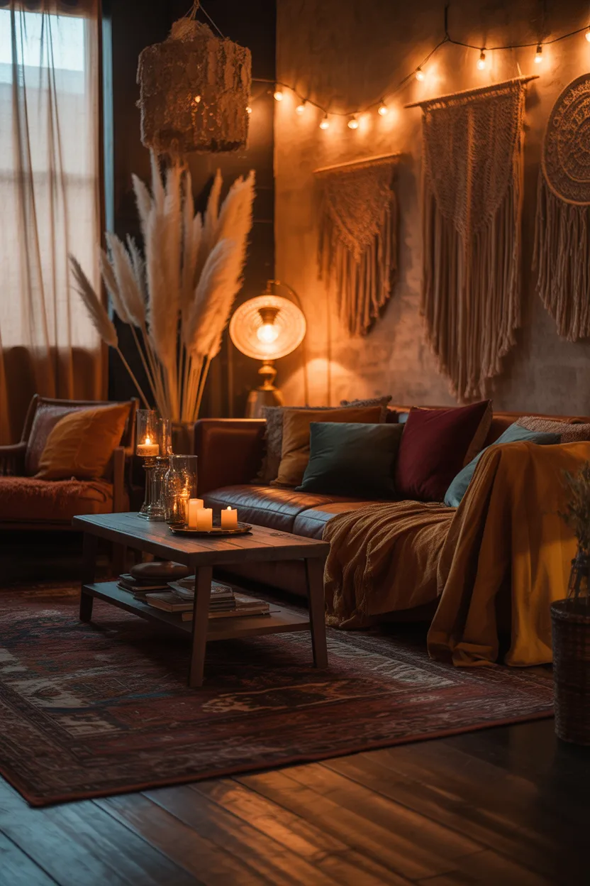 Dark Boho Living Room Ideas