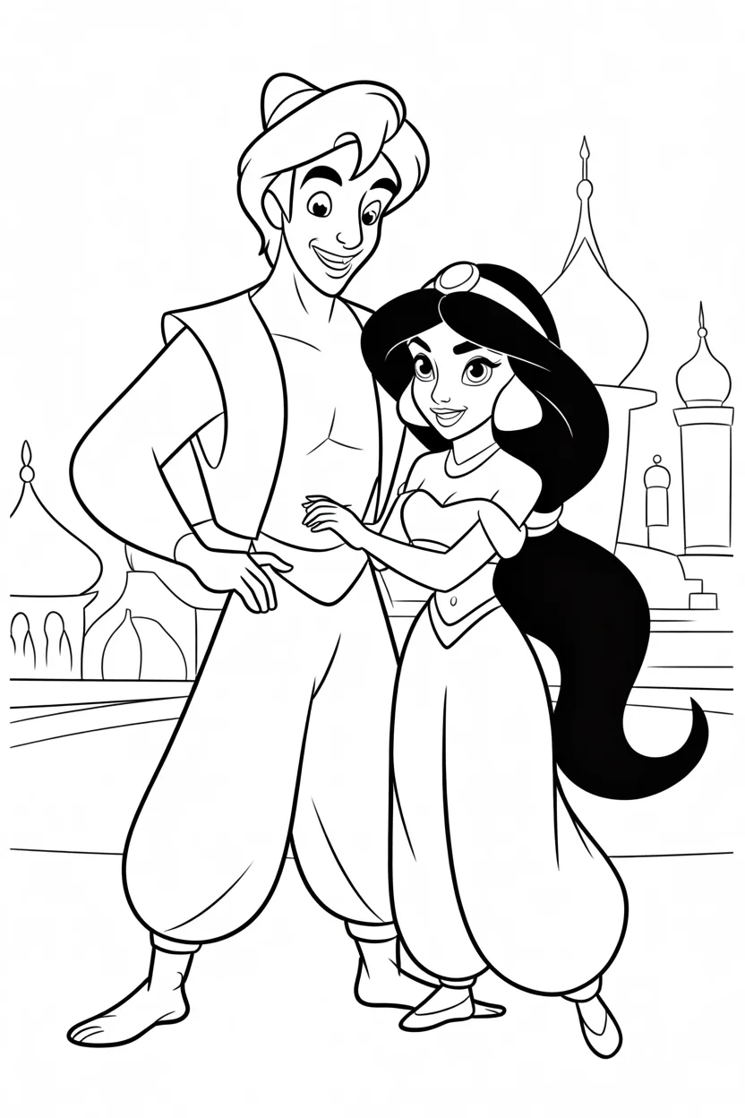 Aladin coloring pages free printable