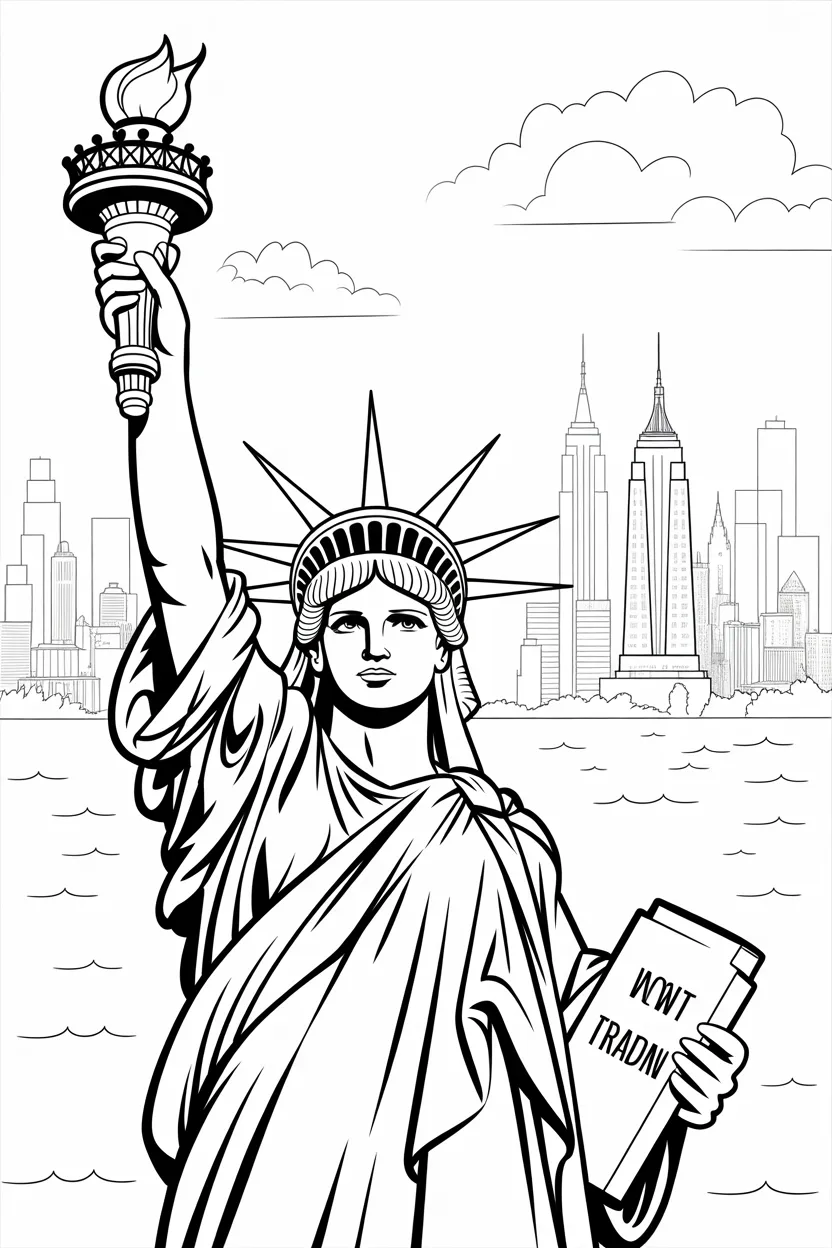 Statue of Liberty coloring pages