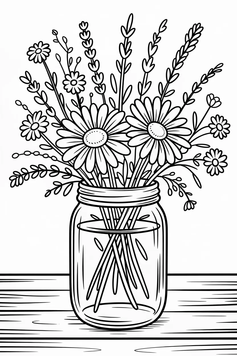 wildflowers coloring pages