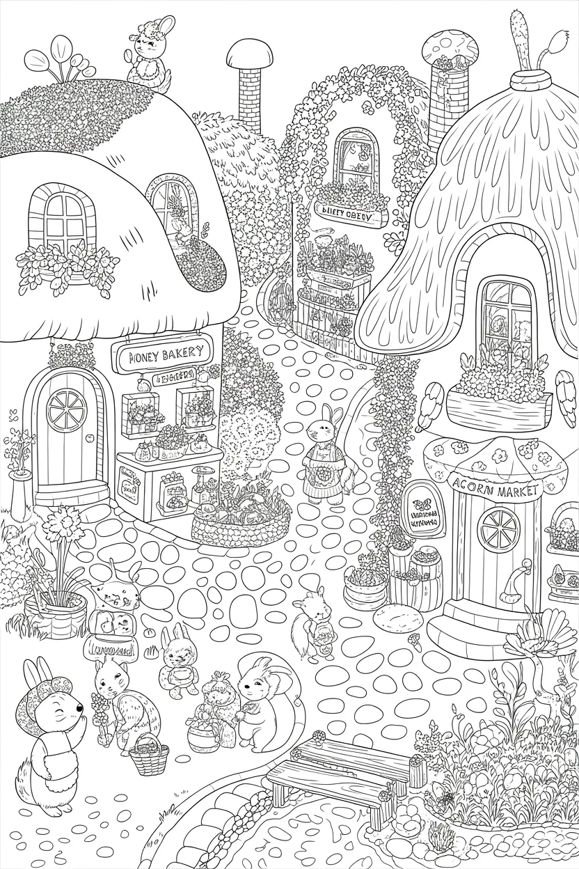 cute Miniature animal coloring pages free printable
