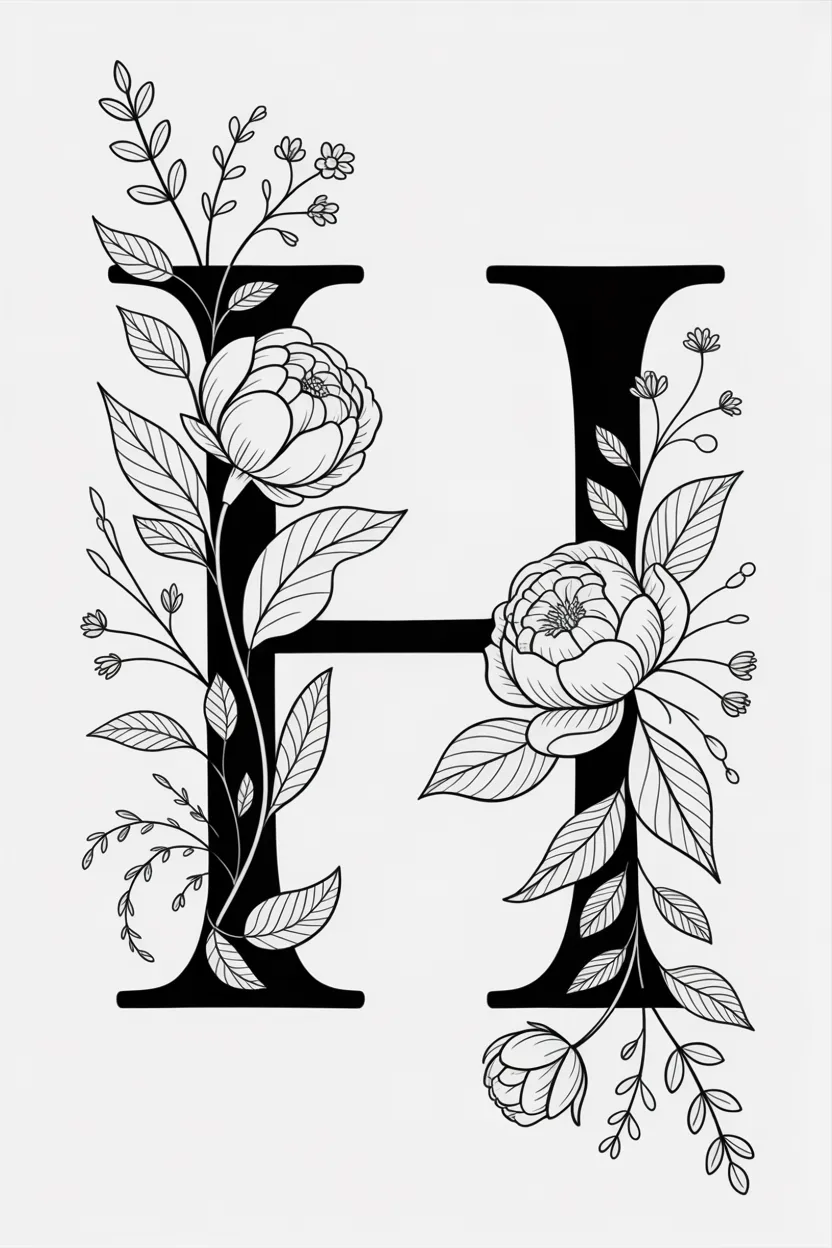 alphabet letter H coloring pages free printable