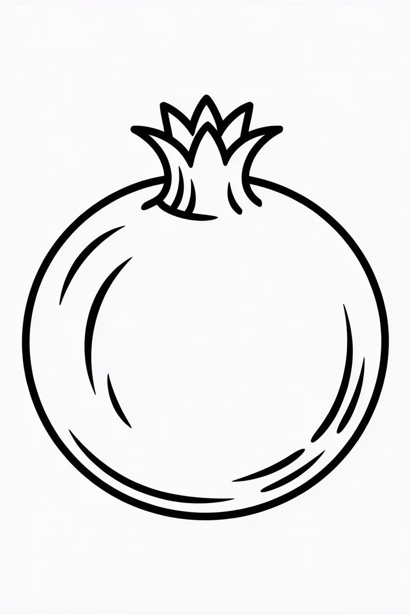 5 Pomegranate coloring pages free printable