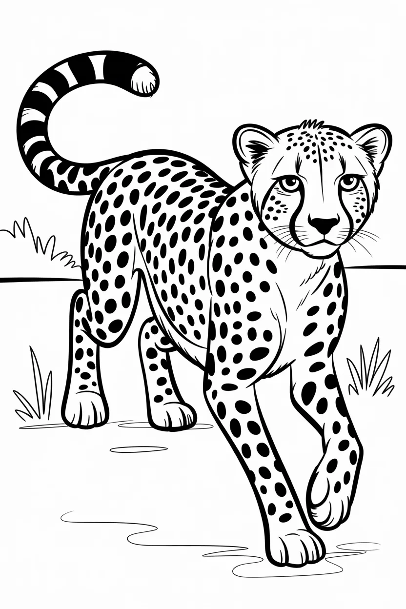 Cheetah coloring pages free printable