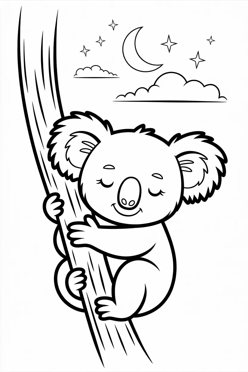 cute koala coloring pages free printable