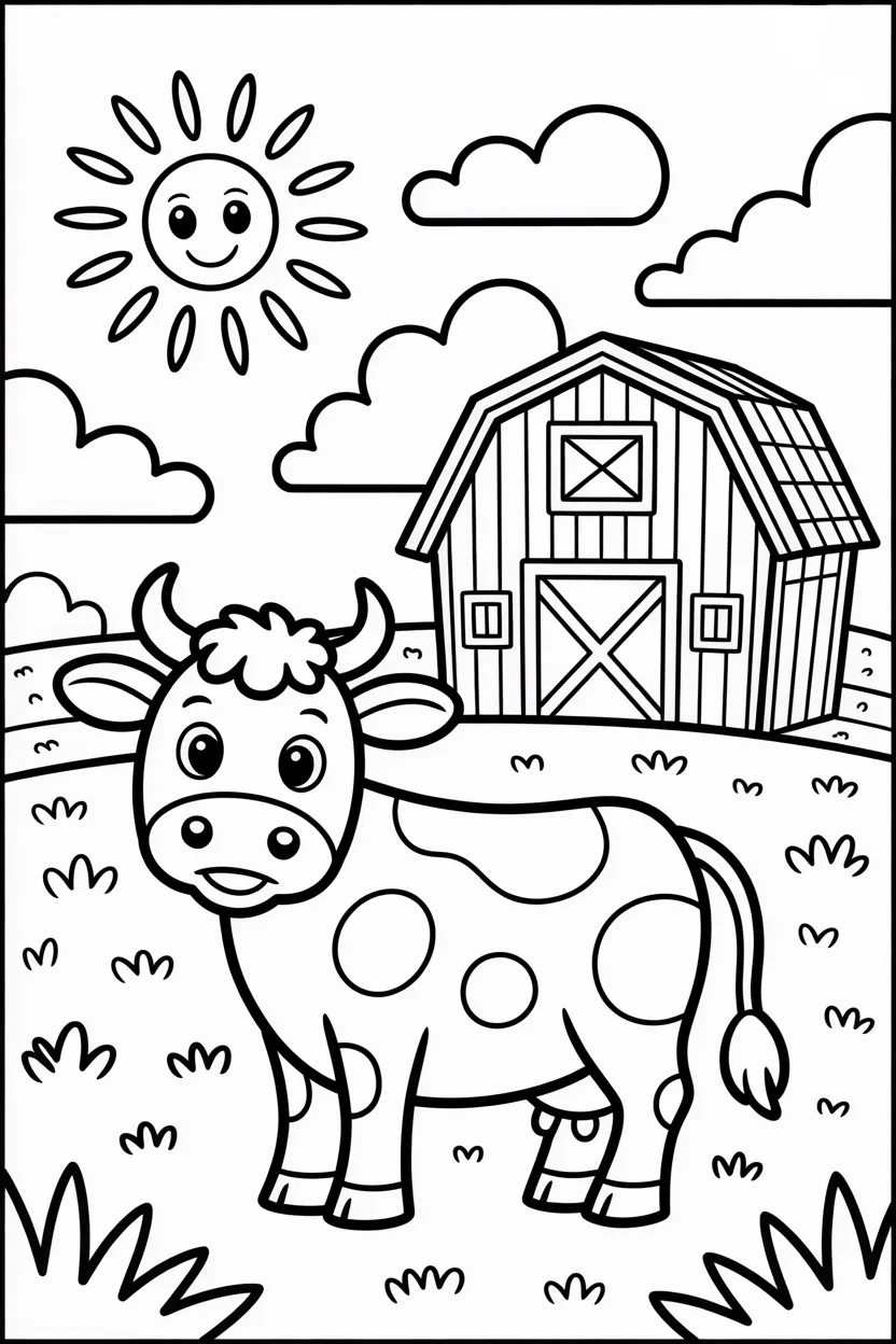 adorable cow coloring pages free printable