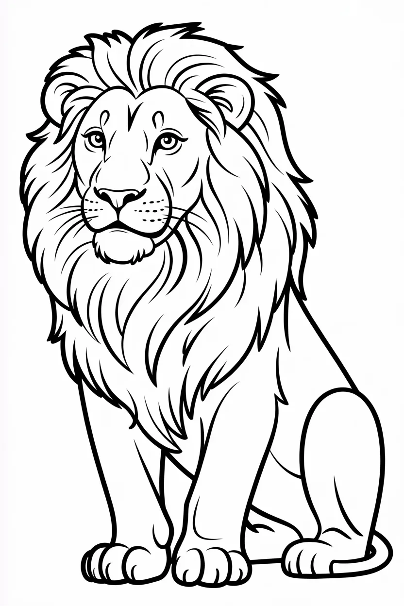 5 Lion coloring pages free printable