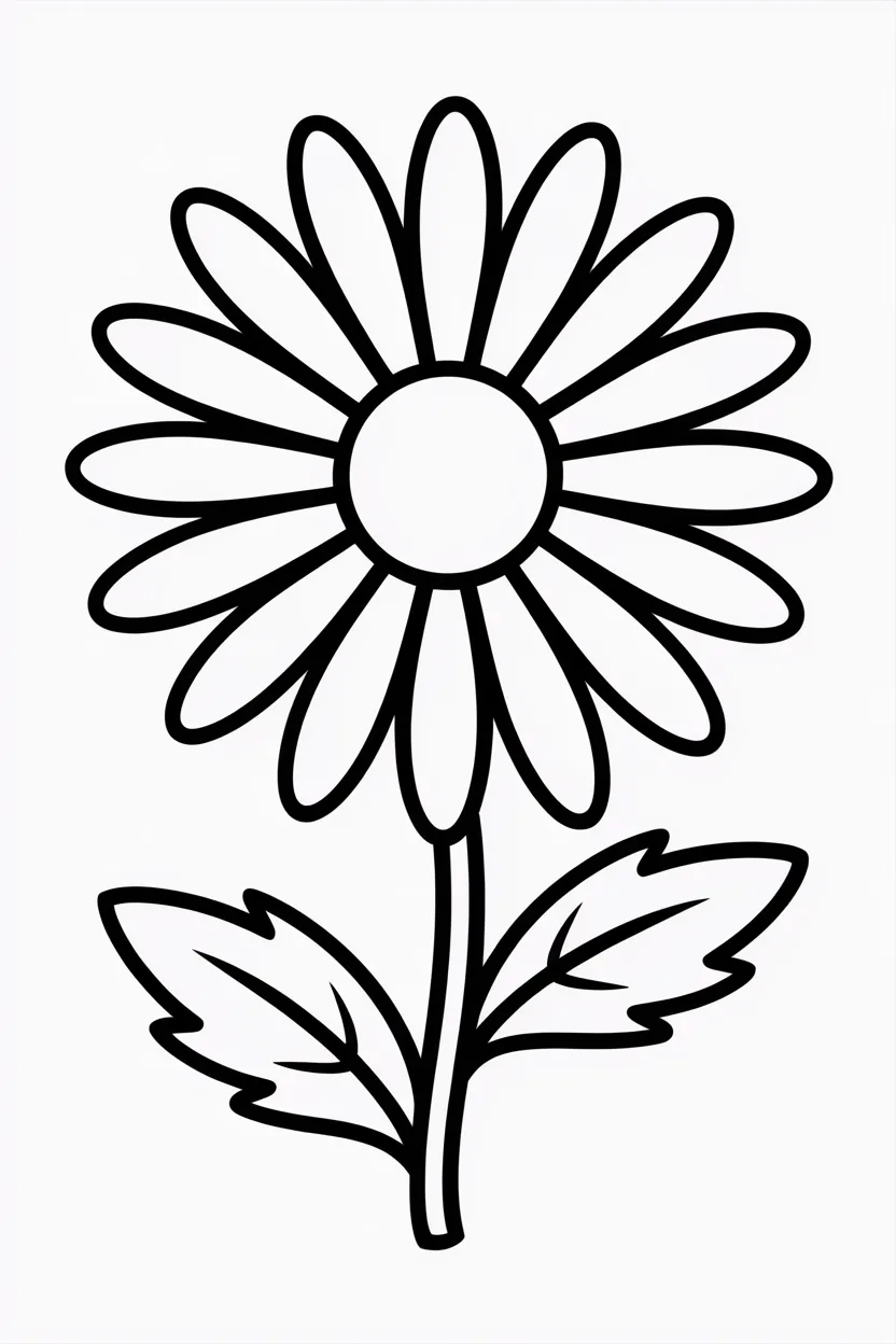 daisy flowers coloring pages free printable