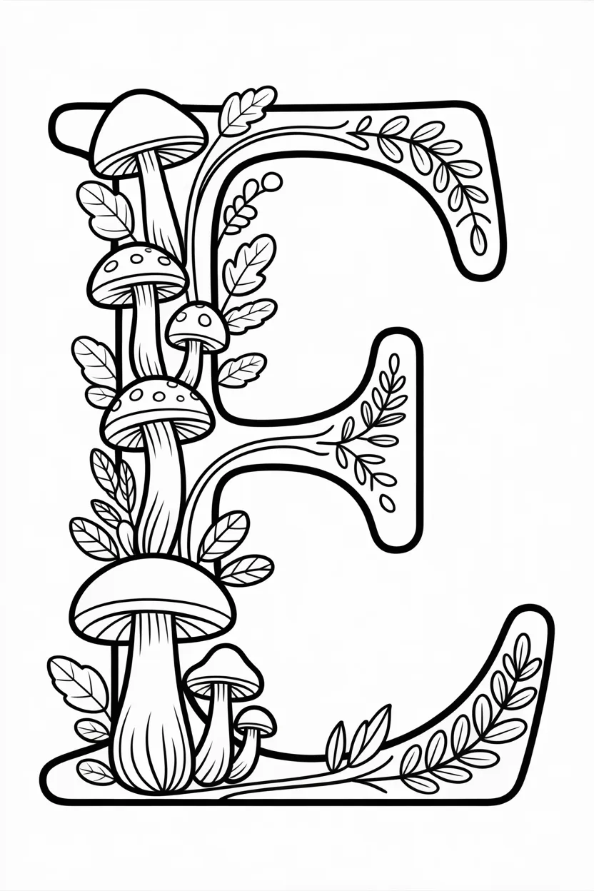 Alphabet Letter E Coloring Pages