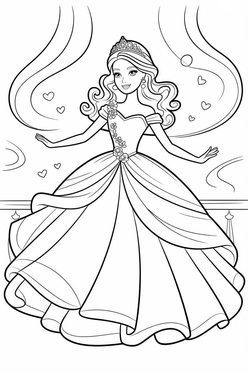 5 Barbie coloring pages free printable